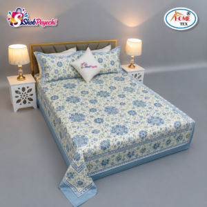 reactive twill panel double bed sheet 1684 809