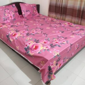 king size full panel bedsheet with pillow cover set (7.5×8.5 feet)